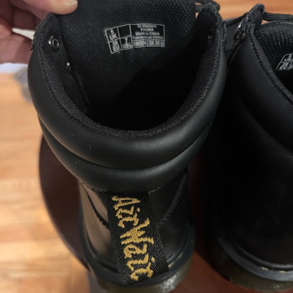 Dr. Martens Black Leather Combat Boots - Picture 5 of 9